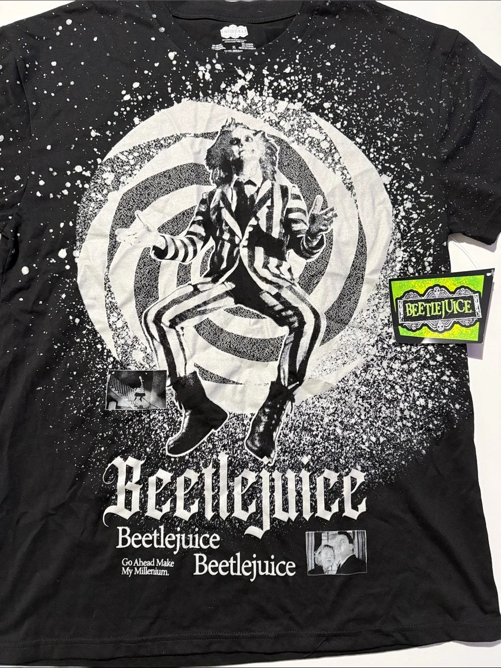 Beetlejuice Graphic Short Sleeve Tee - Black Size   XL